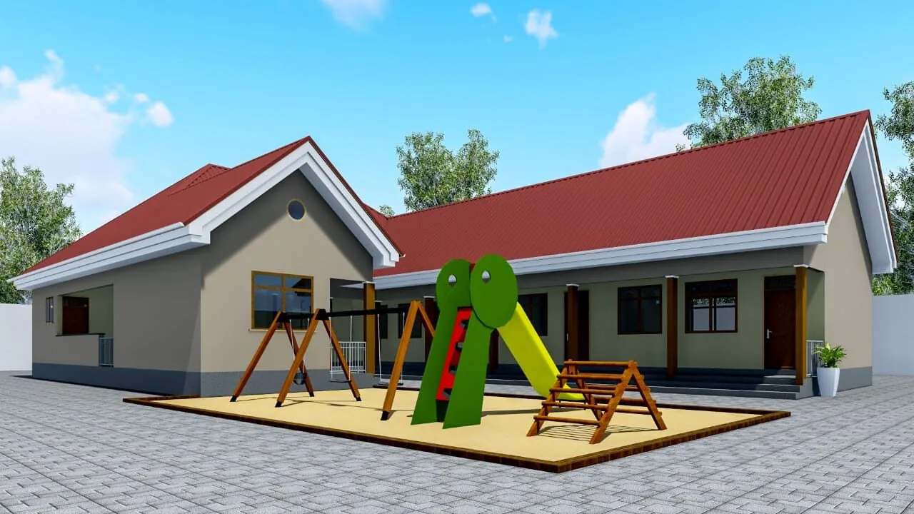 Visualisierung des geplanten L.I.F.E. Gemeindezentrums in Arusha